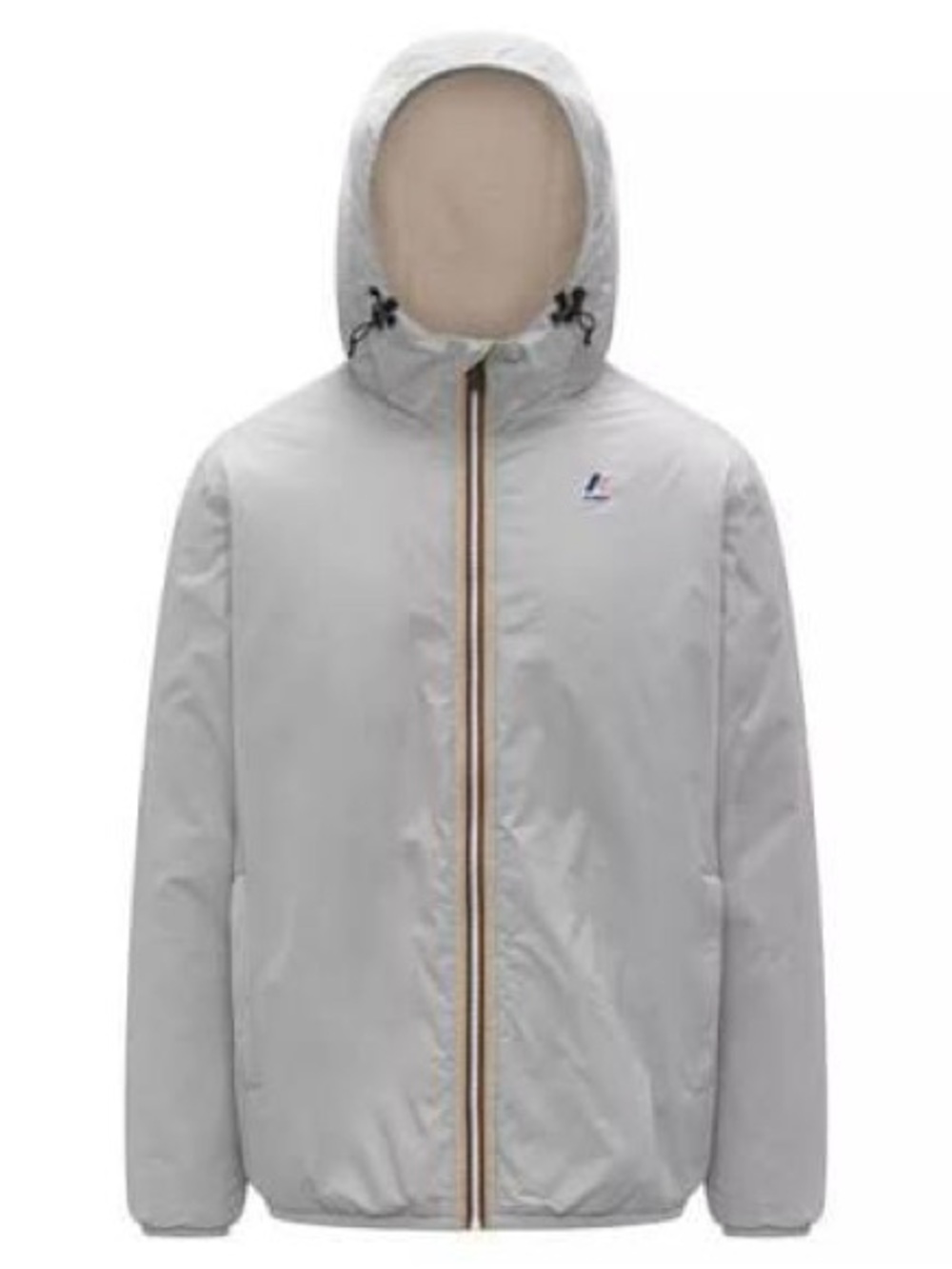 K-Way Le Vrai Claude Waterproof Packable Jacket - METALLIC SILVER